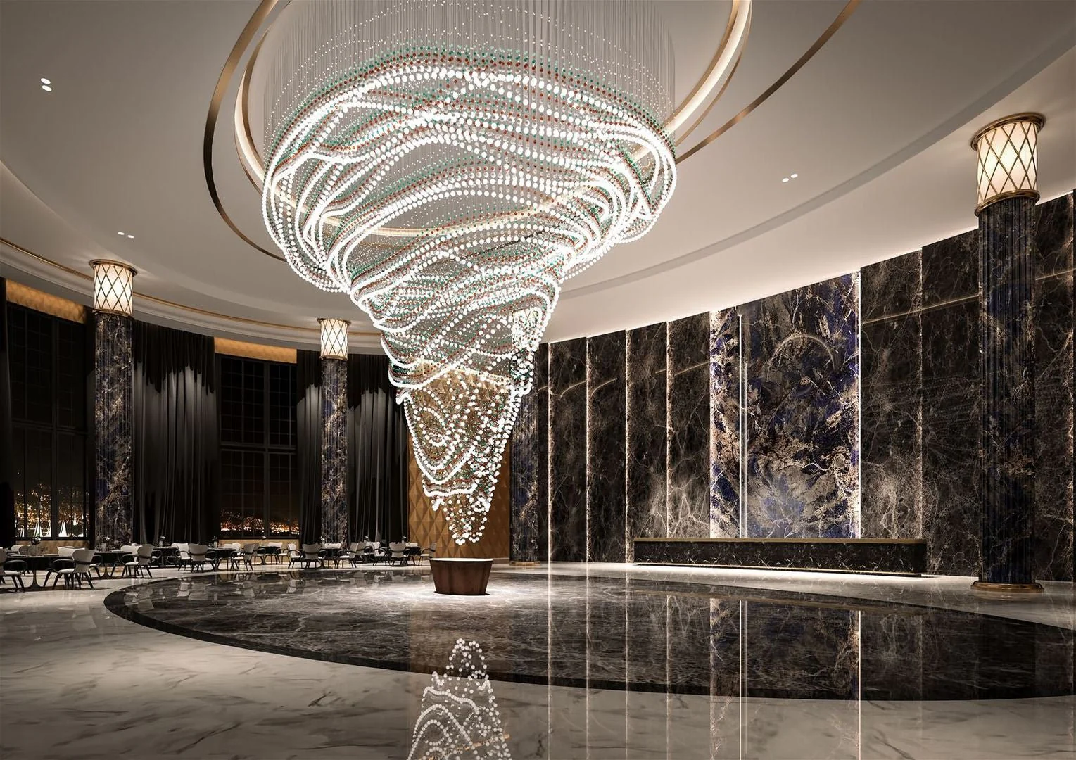 Pearl Curtain Customize Chandelier - Image 19