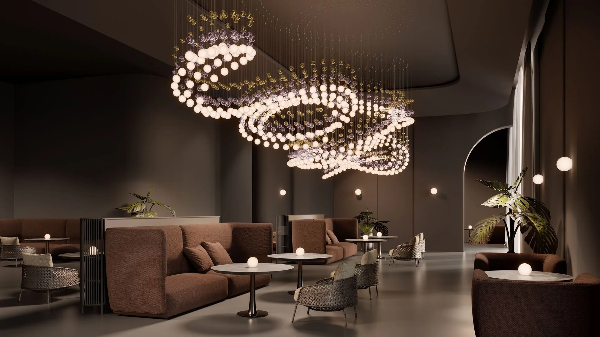 Pearl Curtain Customize Chandelier - Image 53