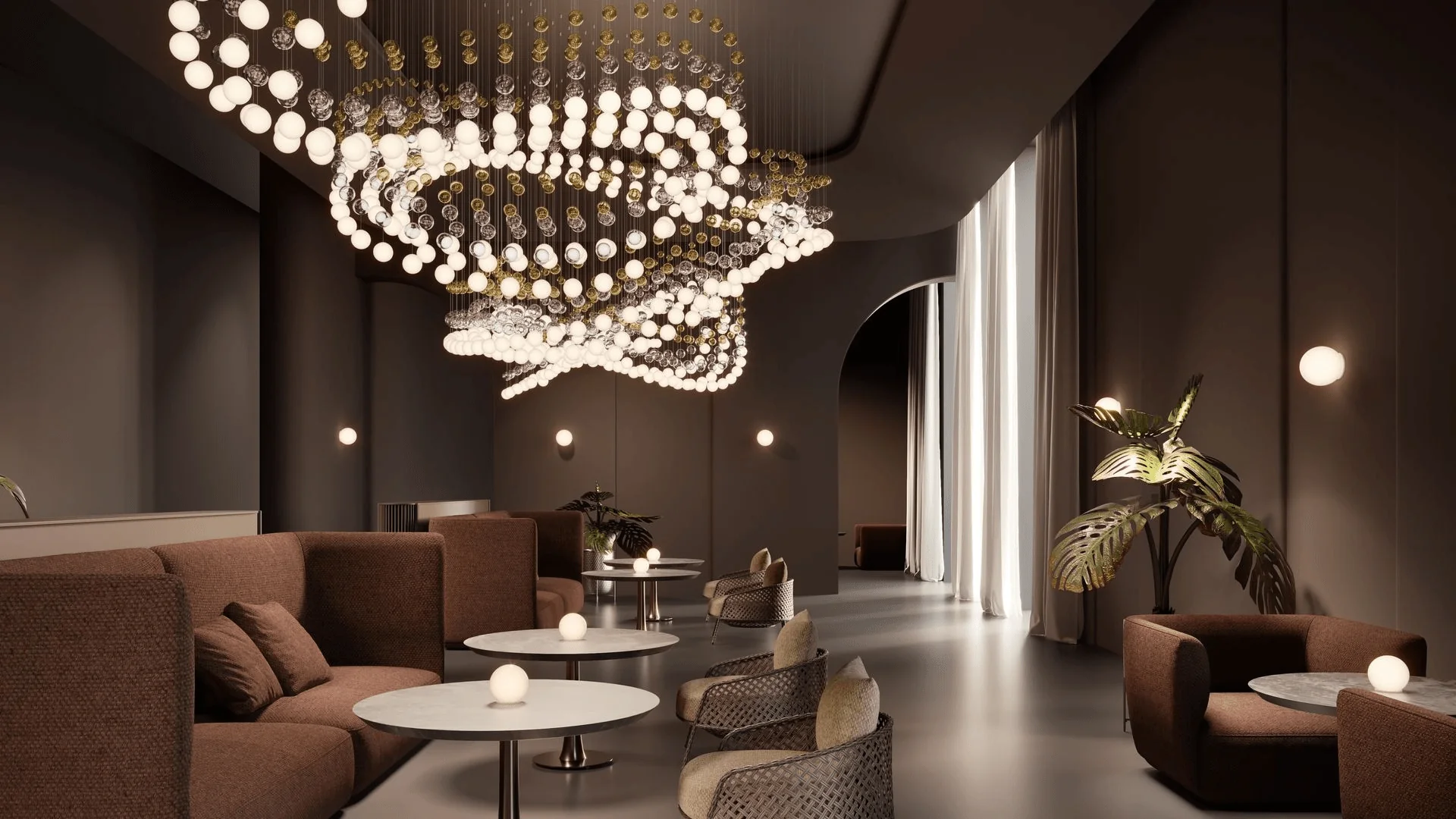 Pearl Curtain Customize Chandelier - Image 70