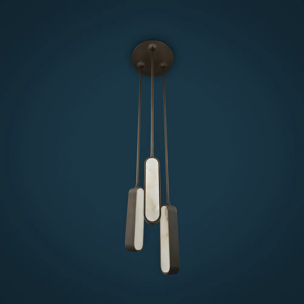 Pearl Alabaster Trio Pendant - Image 10