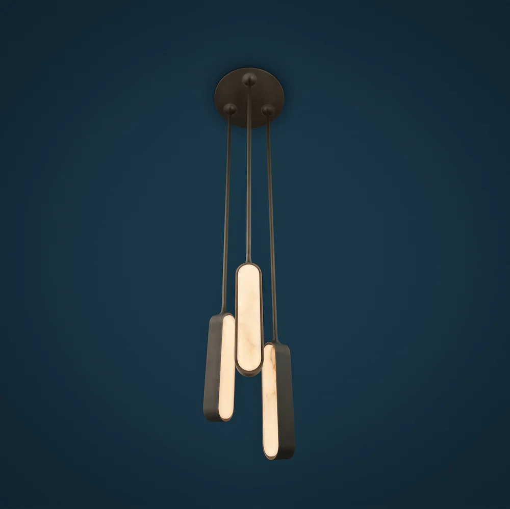 Pearl Alabaster Trio Pendant - Image 11