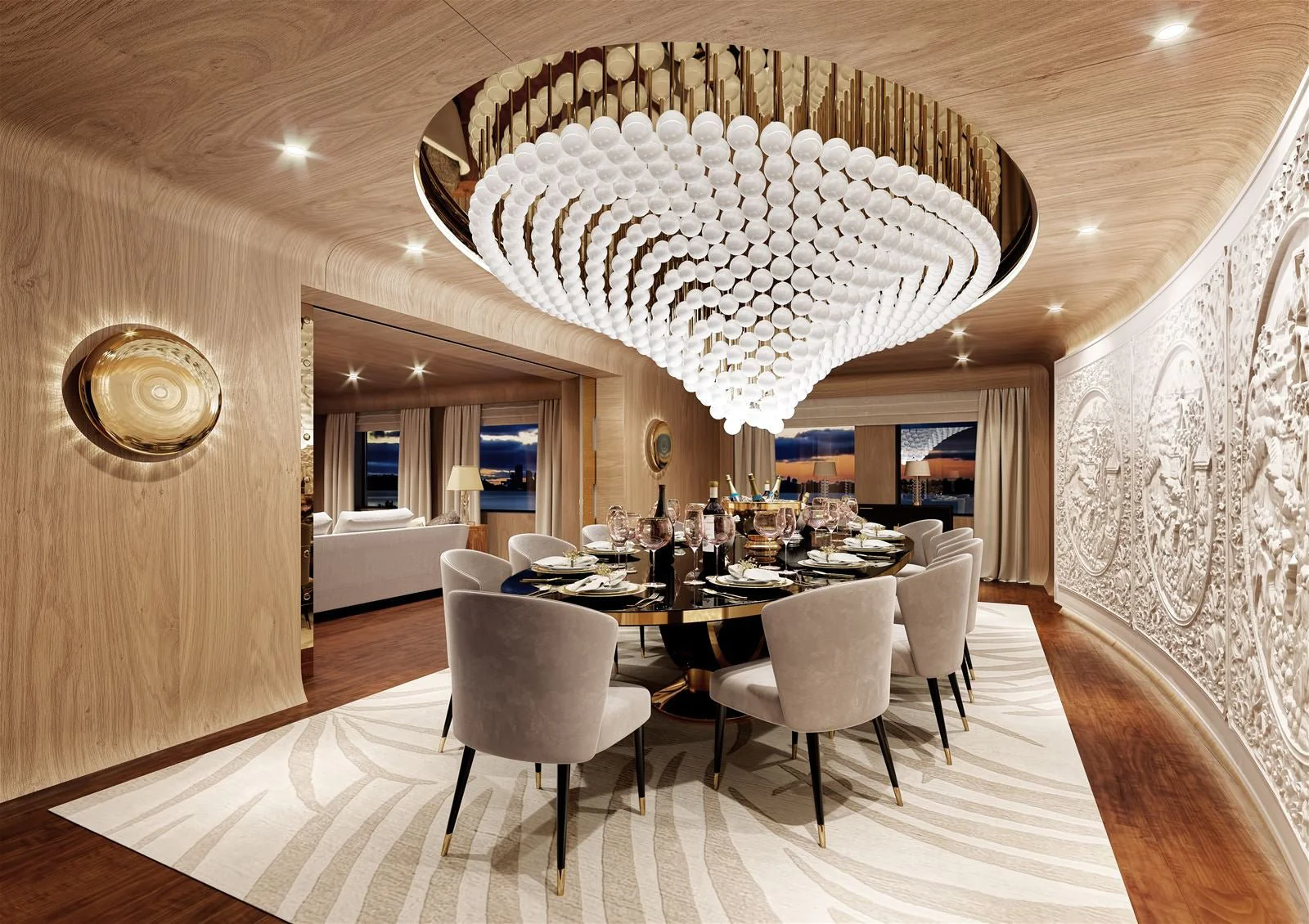 Pearl Wave Customize Chandelier - Image 17