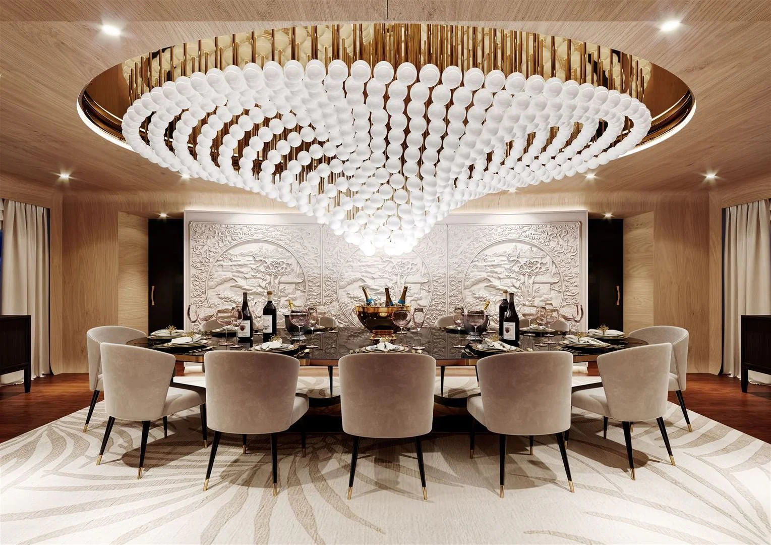 Pearl Wave Customize Chandelier - Image 18