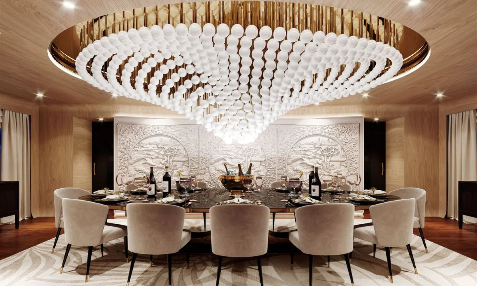 Pearl Wave Customize Chandelier - Image 4