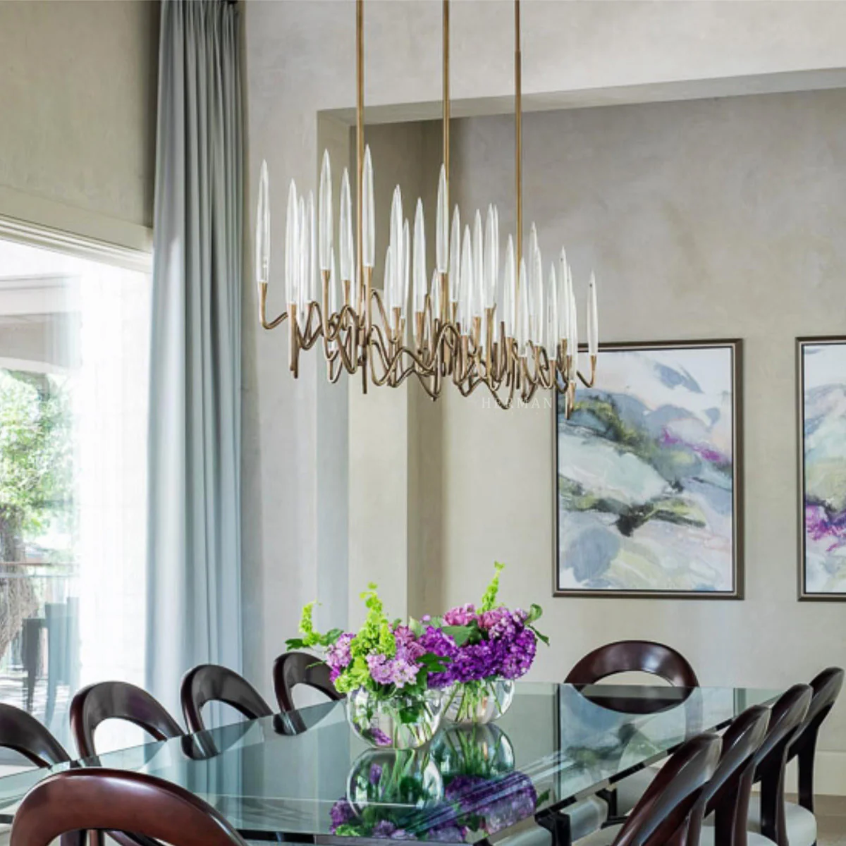 Pezzo Crystal Long Chandelier L78'' 59''  40'' - Image 29