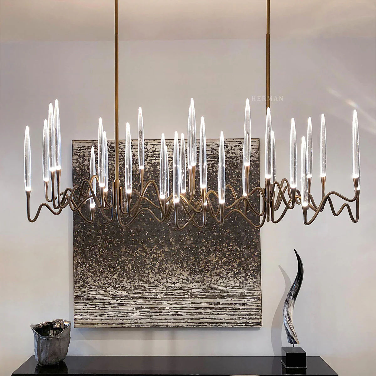 Pezzo Crystal Long Chandelier L78'' 59''  40'' - Image 35