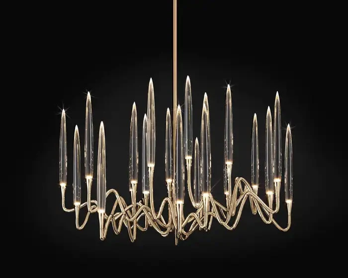 Pezzo Crystal Round Chandelier D33'' 47''  55'' - Image 6
