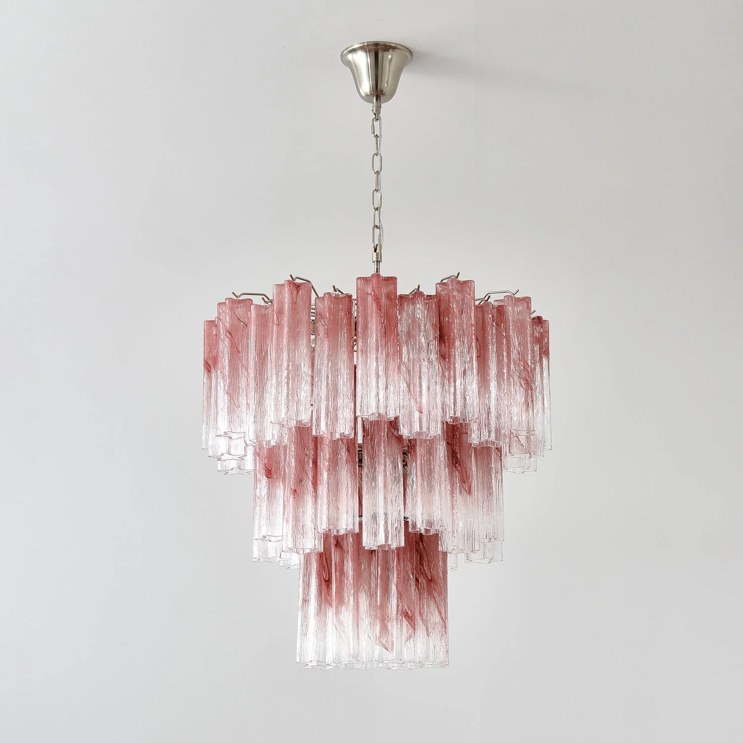 Pink Glass Tubes Chandelier - Image 10
