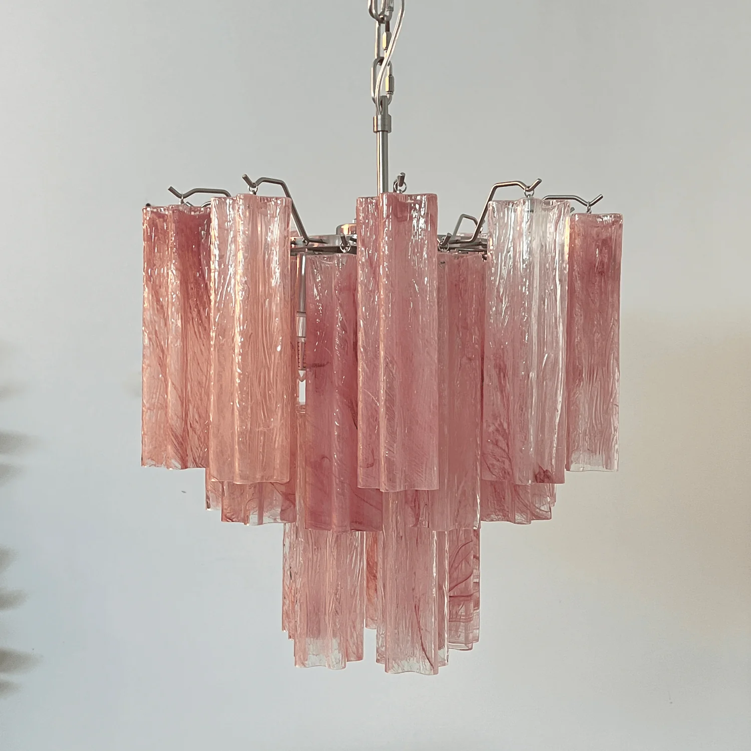 Pink Glass Tubes Chandelier - Image 5
