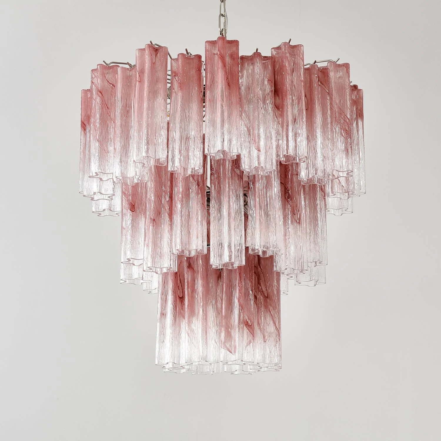Pink Glass Tubes Chandelier - Image 9