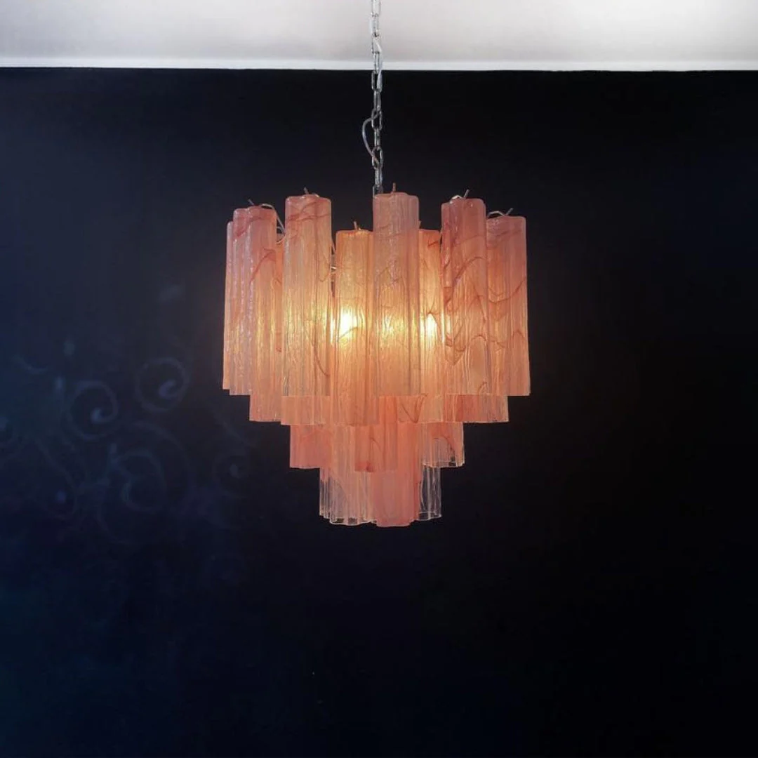 Pink Murano Glass Tronchi Chandelier - Image 14