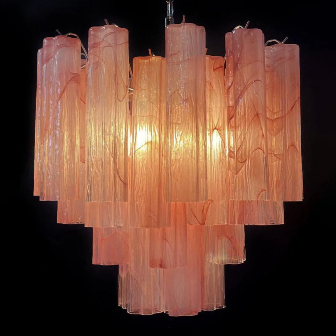Pink Murano Glass Tronchi Chandelier - Image 17
