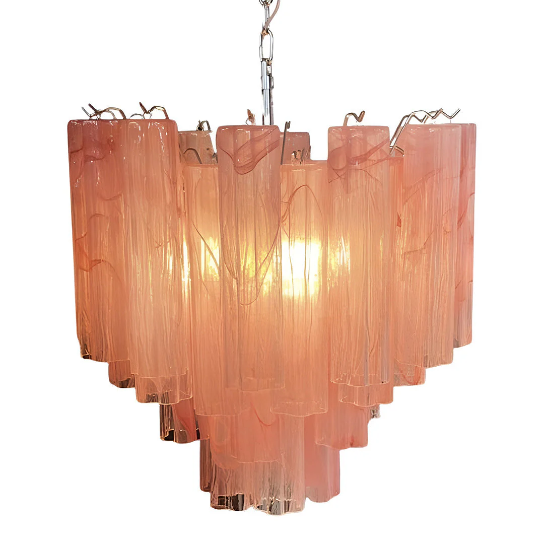 Pink Murano Glass Tronchi Chandelier - Image 18