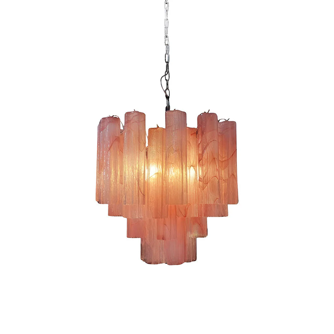 Pink Murano Glass Tronchi Chandelier - Image 20