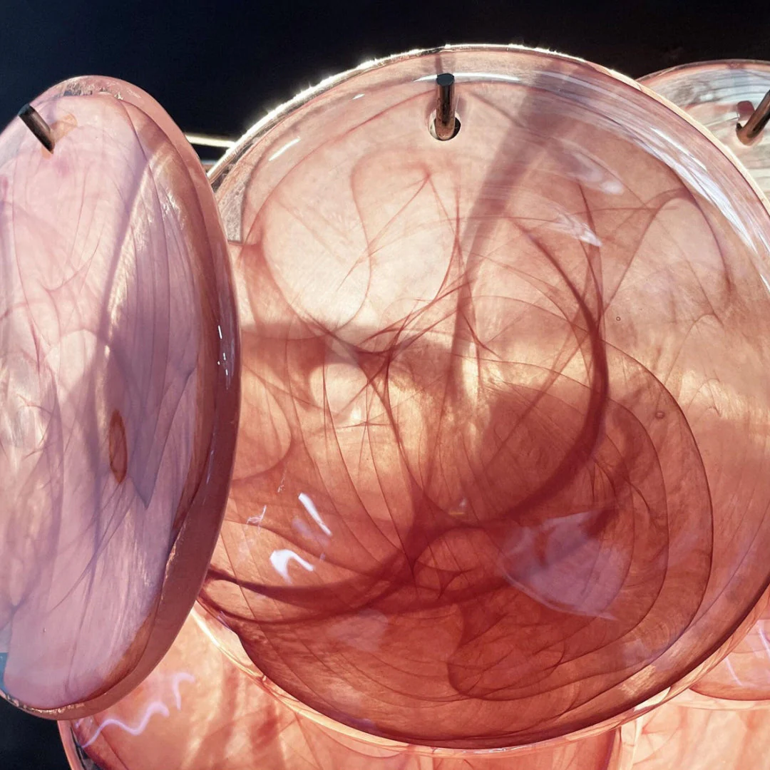 Pink Vintage Murano Glass Wall Lamp - Image 18