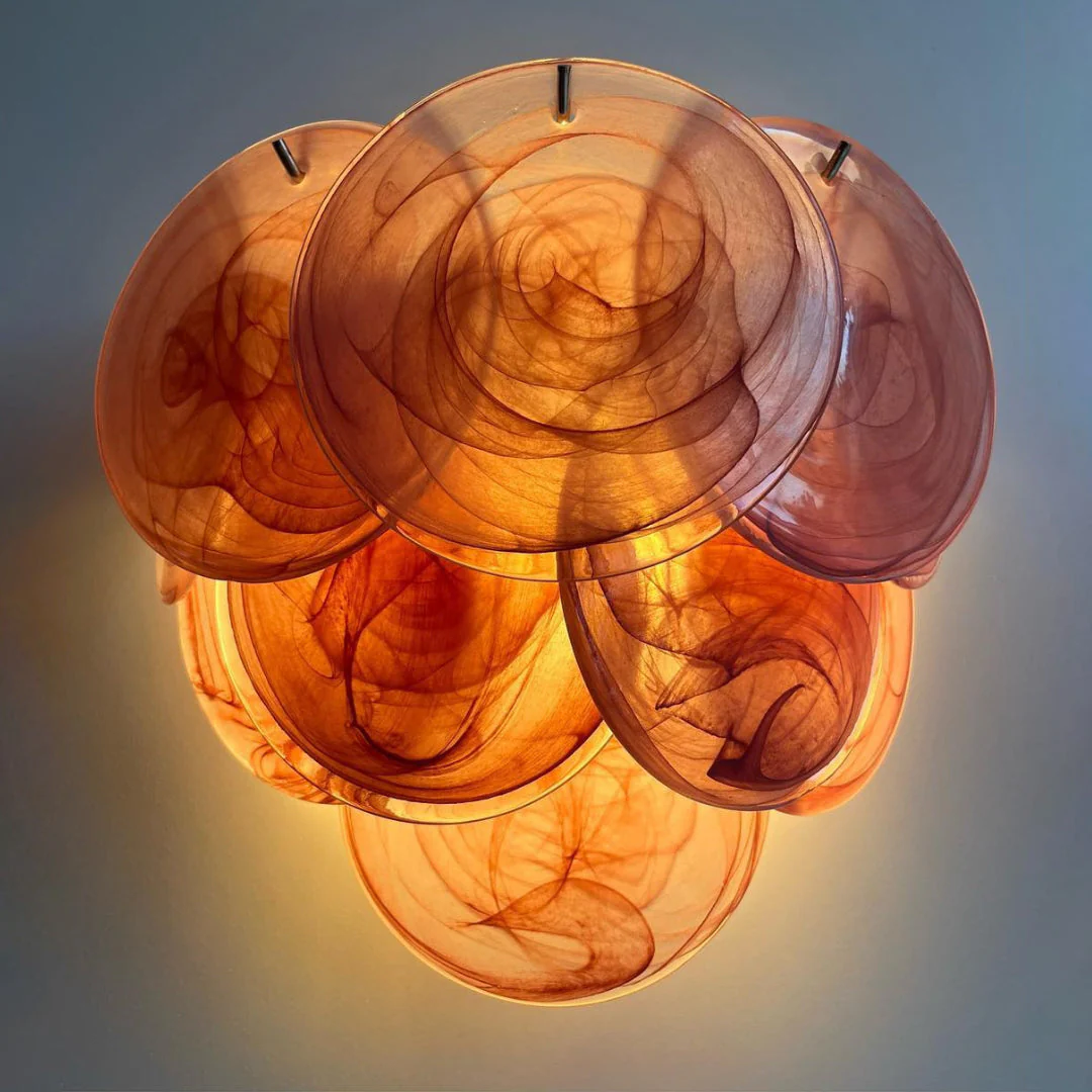 Pink Vintage Murano Glass Wall Lamp - Image 22