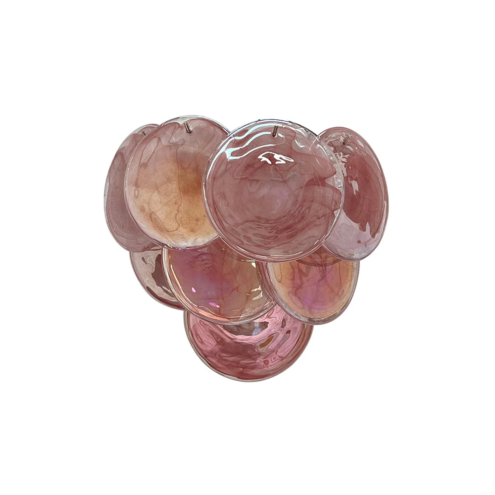 Pink Vintage Murano Glass Wall Lamp - Image 3