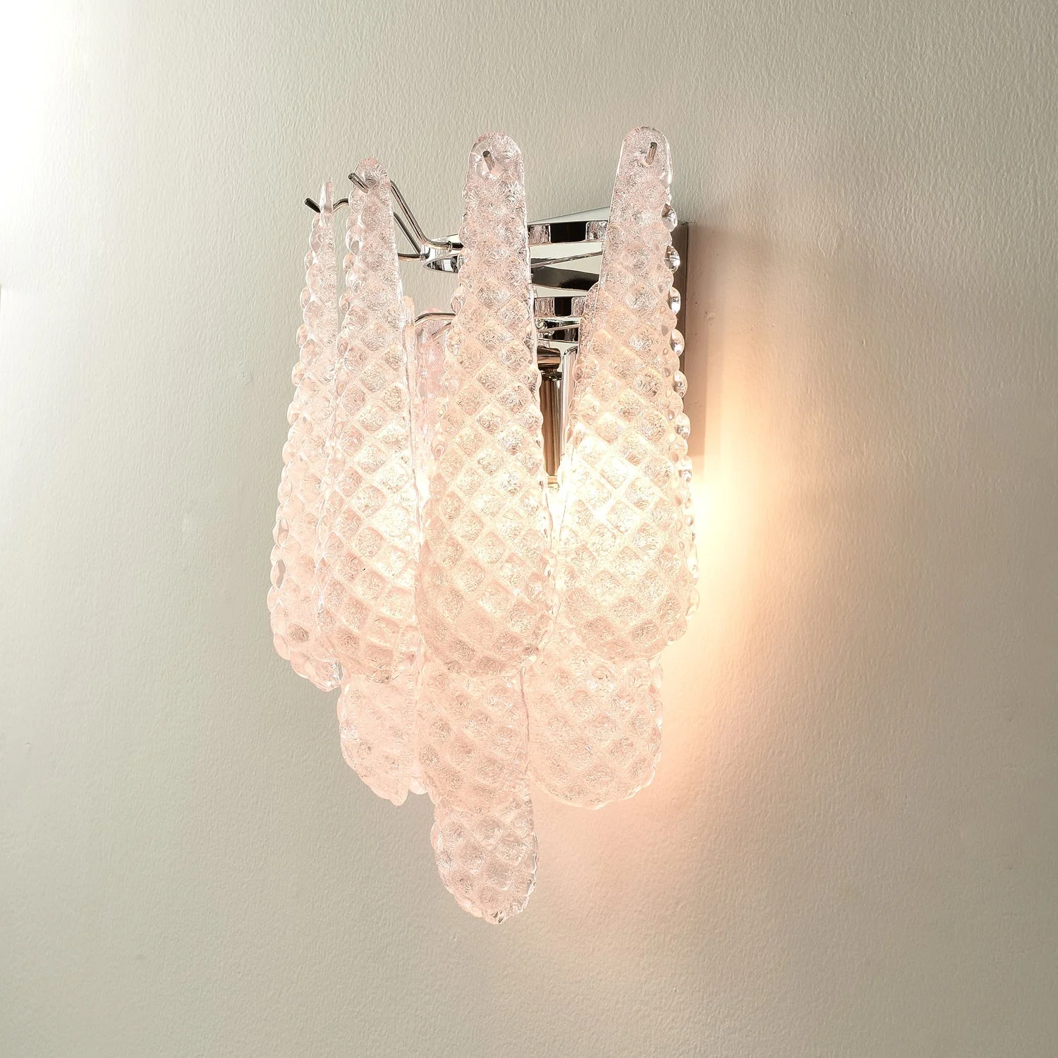 Pink Waffle Wall Sconce - Image 2