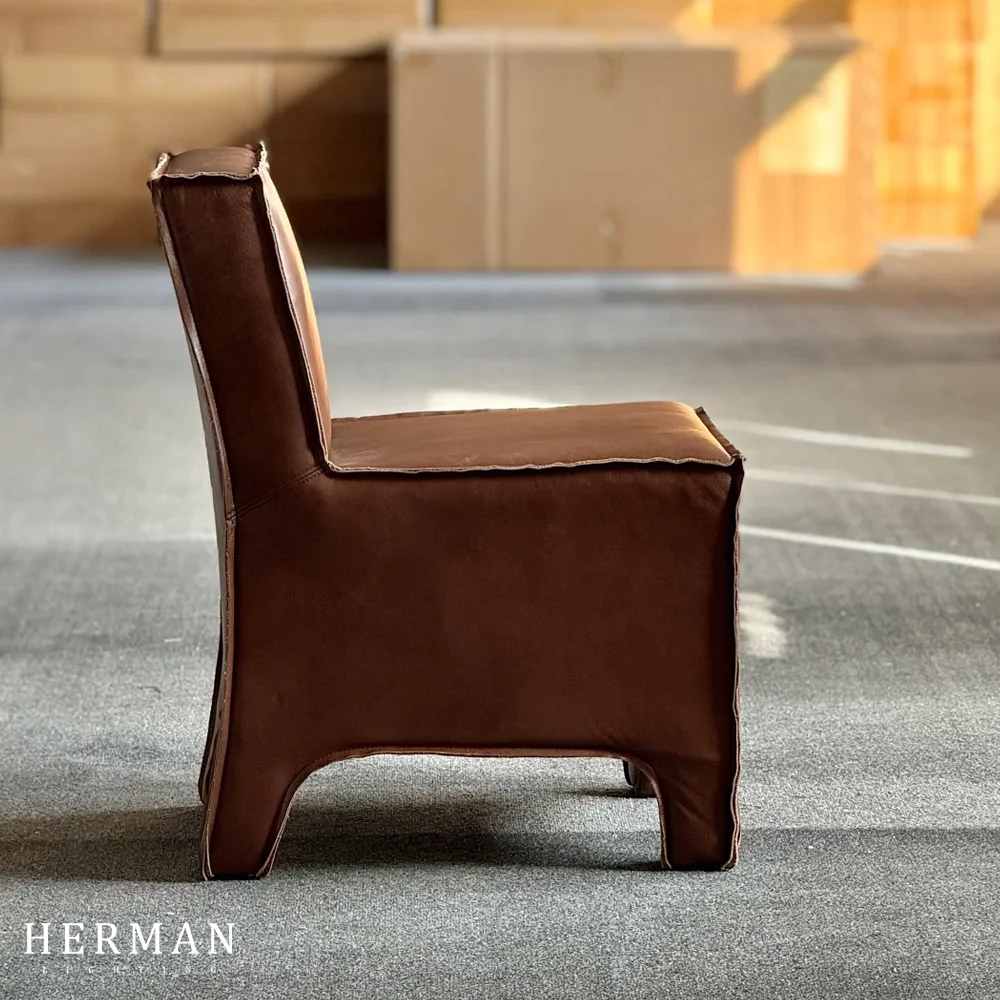 Playful Leather Dining Chair - Image 2