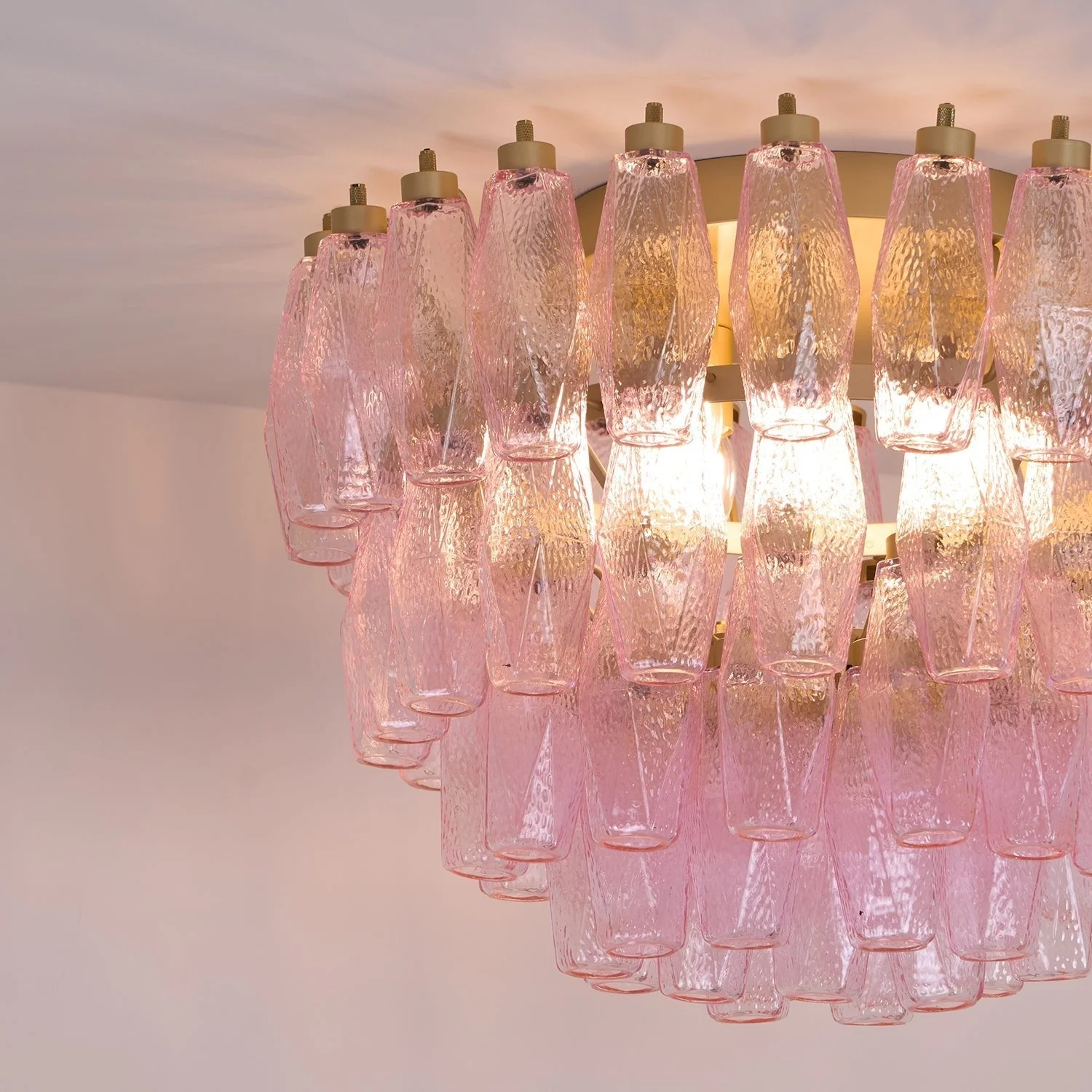 Poliedri Murano Pink Ceiling Light - Image 12