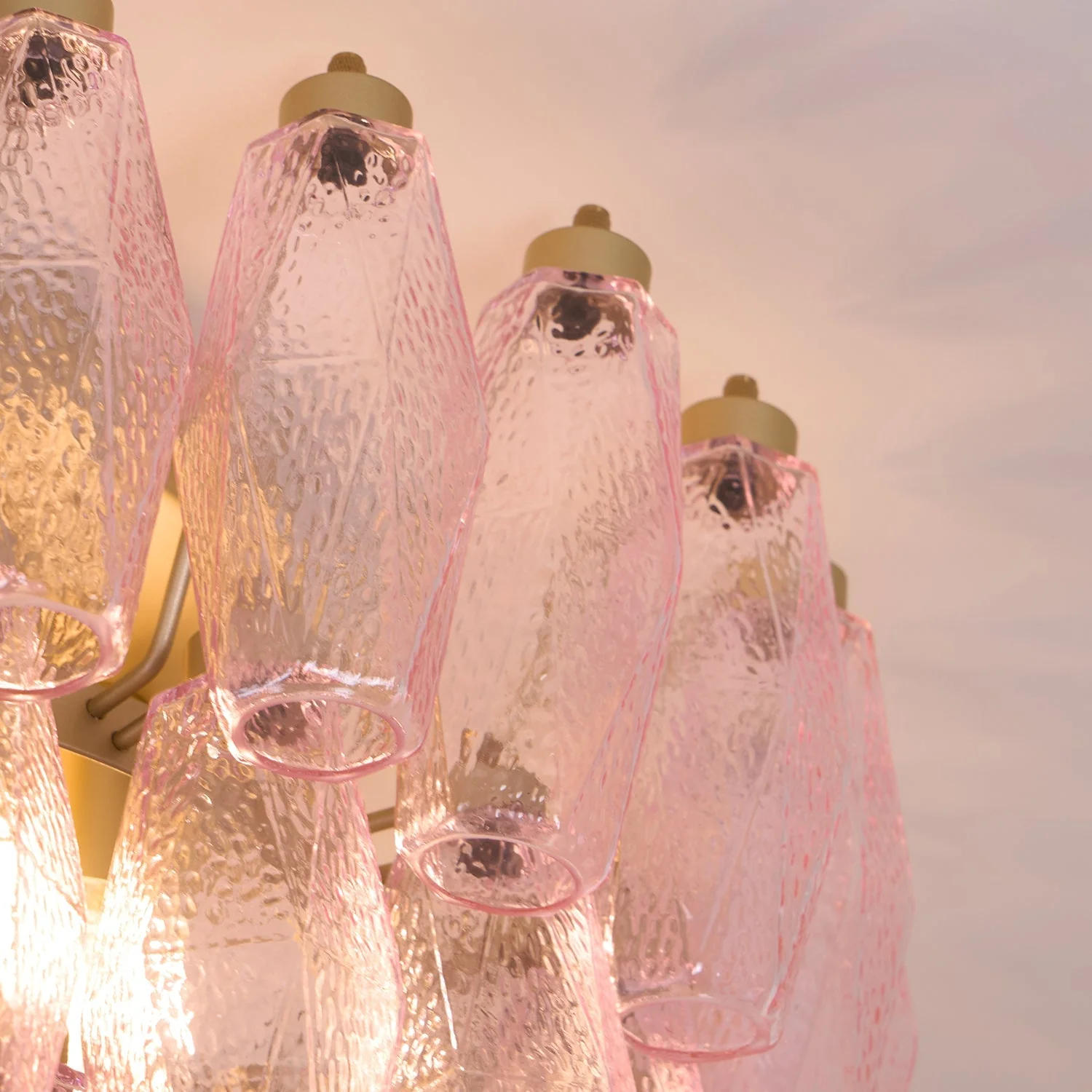 Poliedri Murano Pink Ceiling Light - Image 14