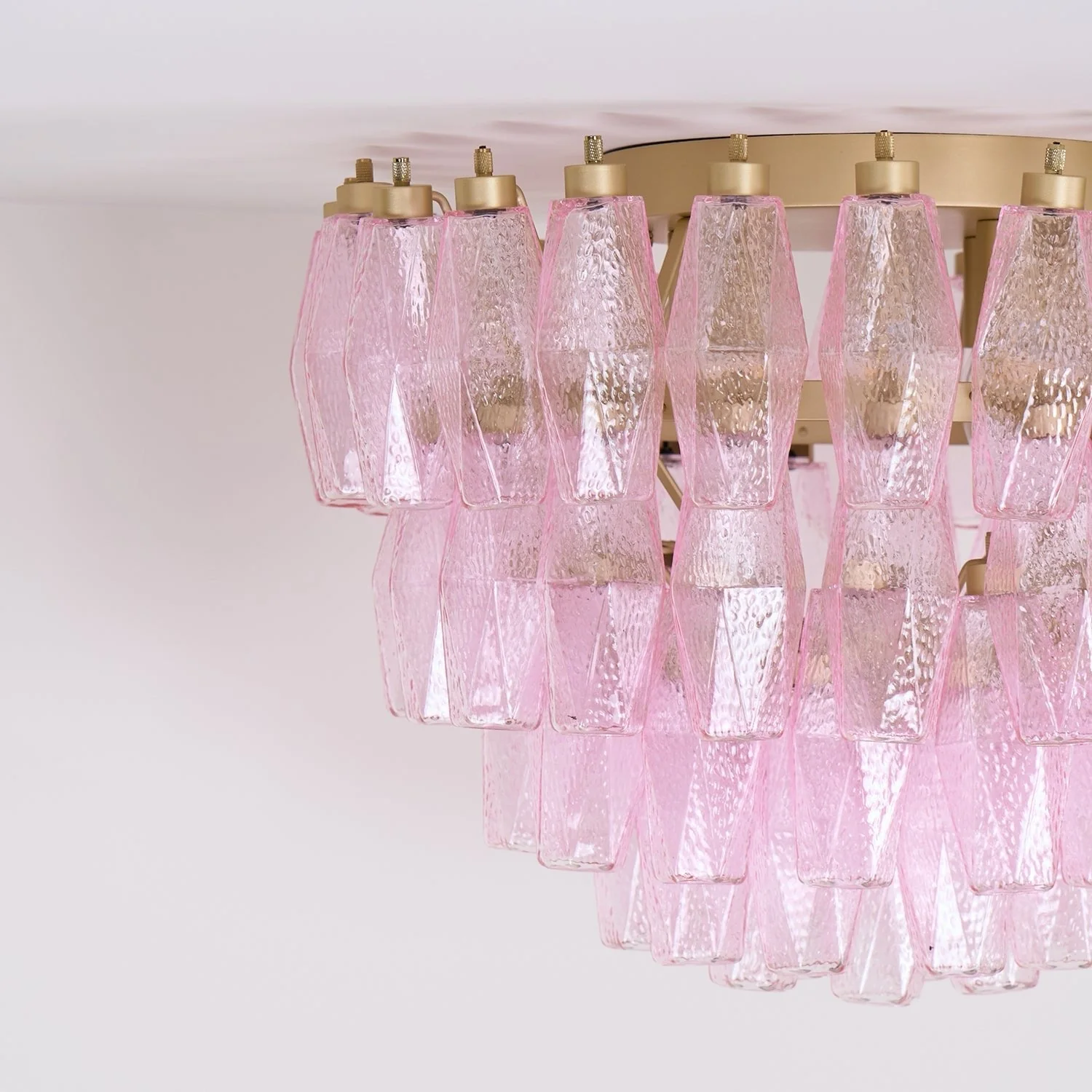 Poliedri Murano Pink Ceiling Light - Image 23