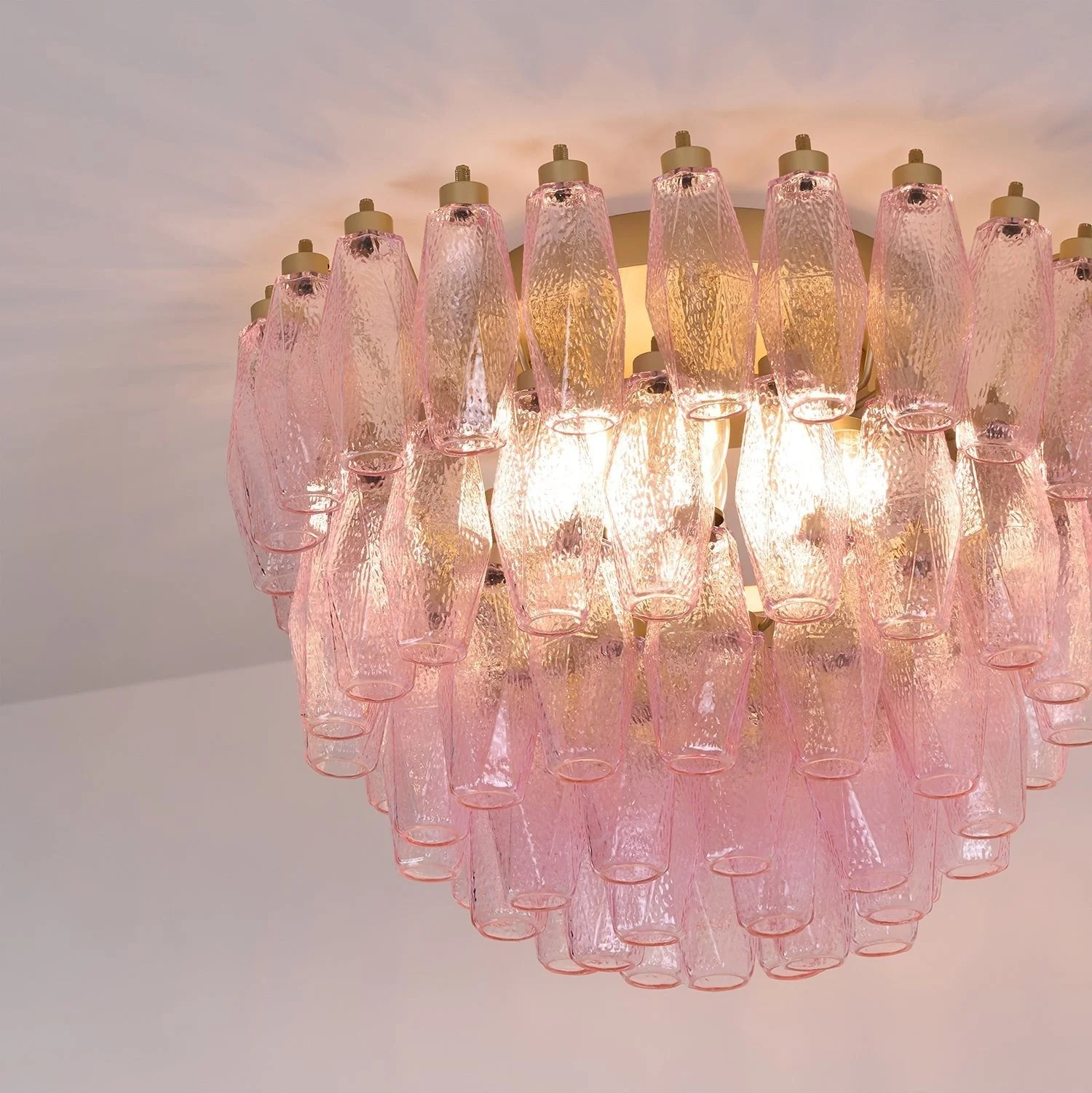 Poliedri Murano Pink Ceiling Light - Image 24