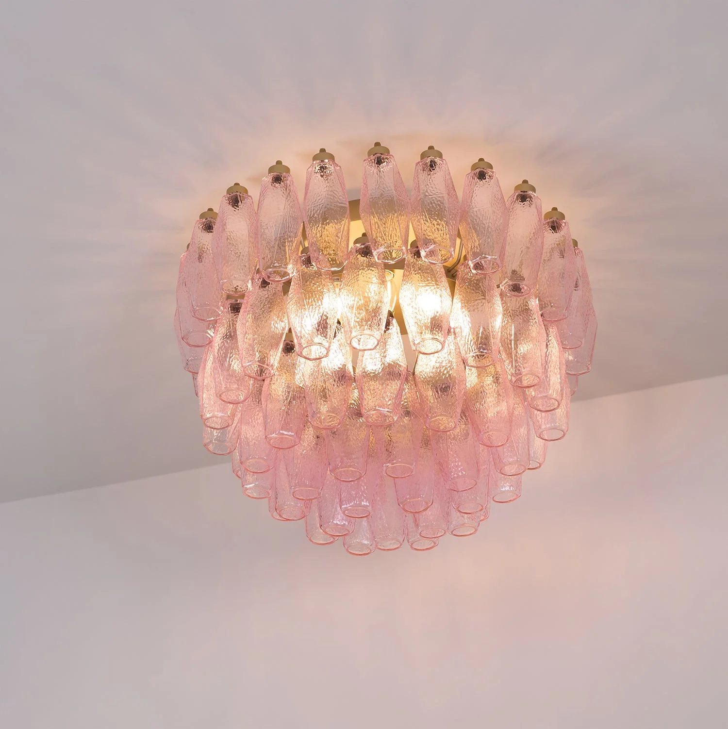 Poliedri Murano Pink Ceiling Light - Image 26