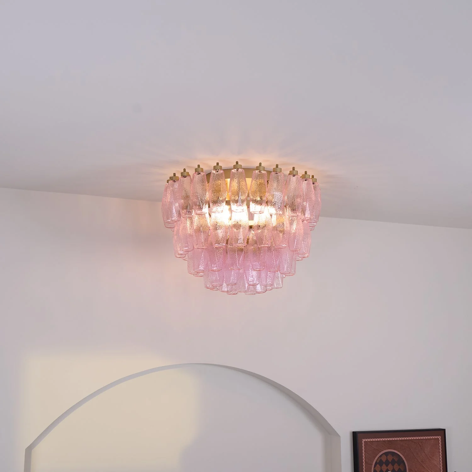Poliedri Murano Pink Ceiling Light - Image 29