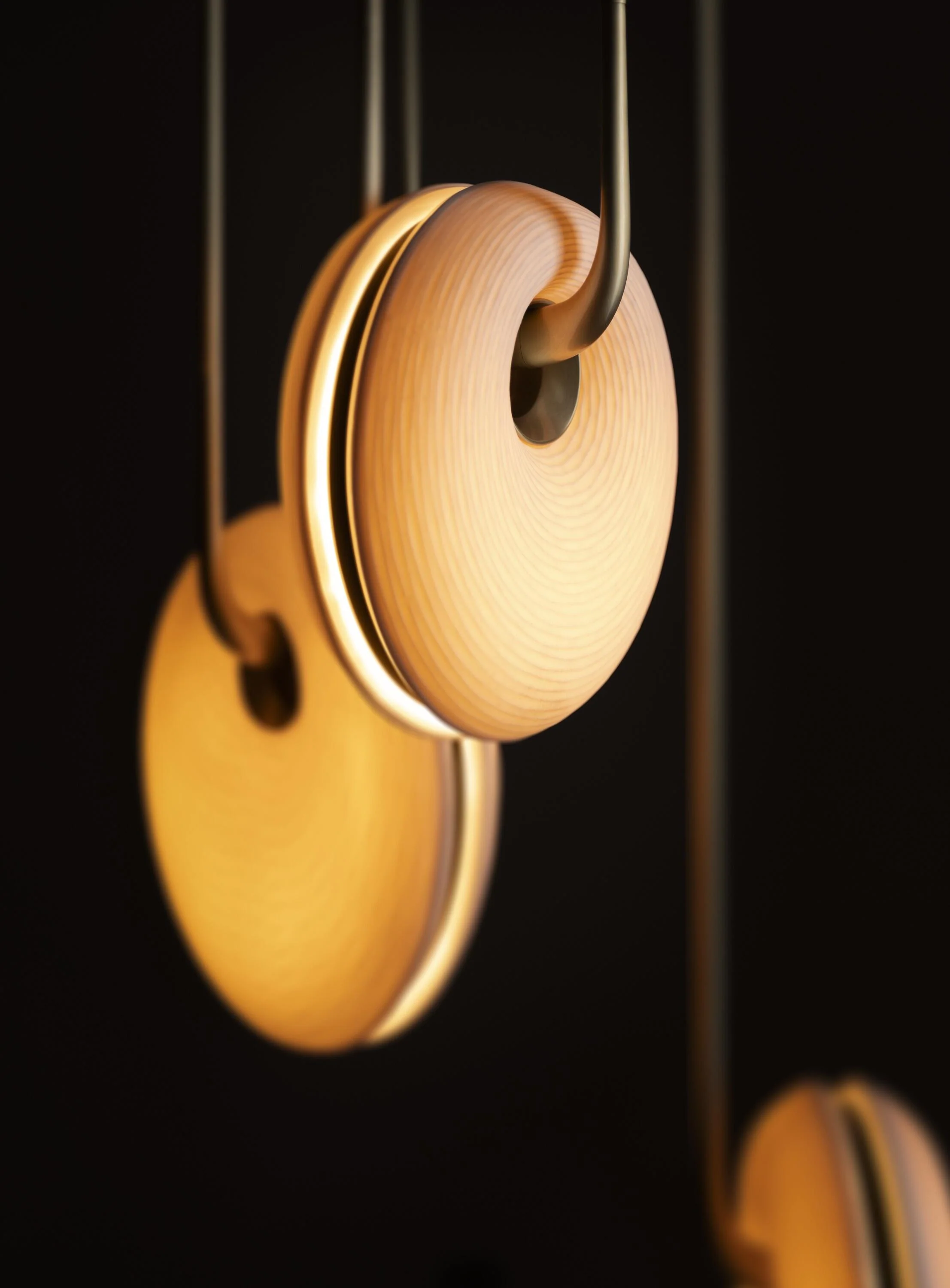 Porcelain Torus Chandelier 24''D - Image 2