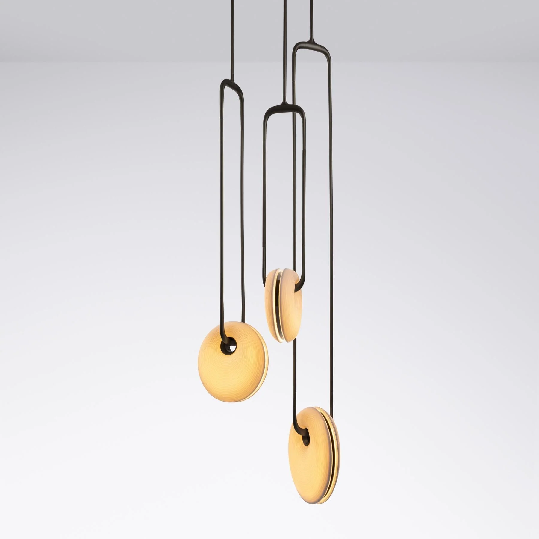 Porcelain Torus Chandelier 24''D - Image 6