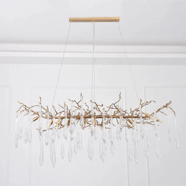 Postmodern Crystal Creative Linear Branch Chandelier - Image 5
