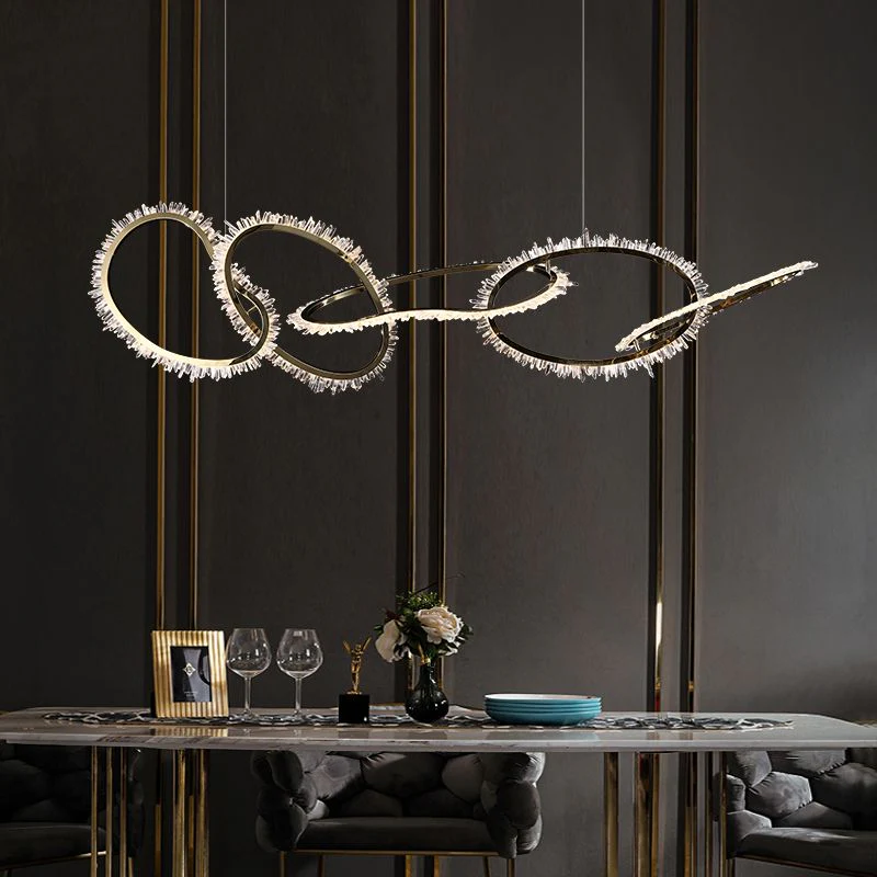 Primary Crystal 5 Rings Chandelier - Image 2
