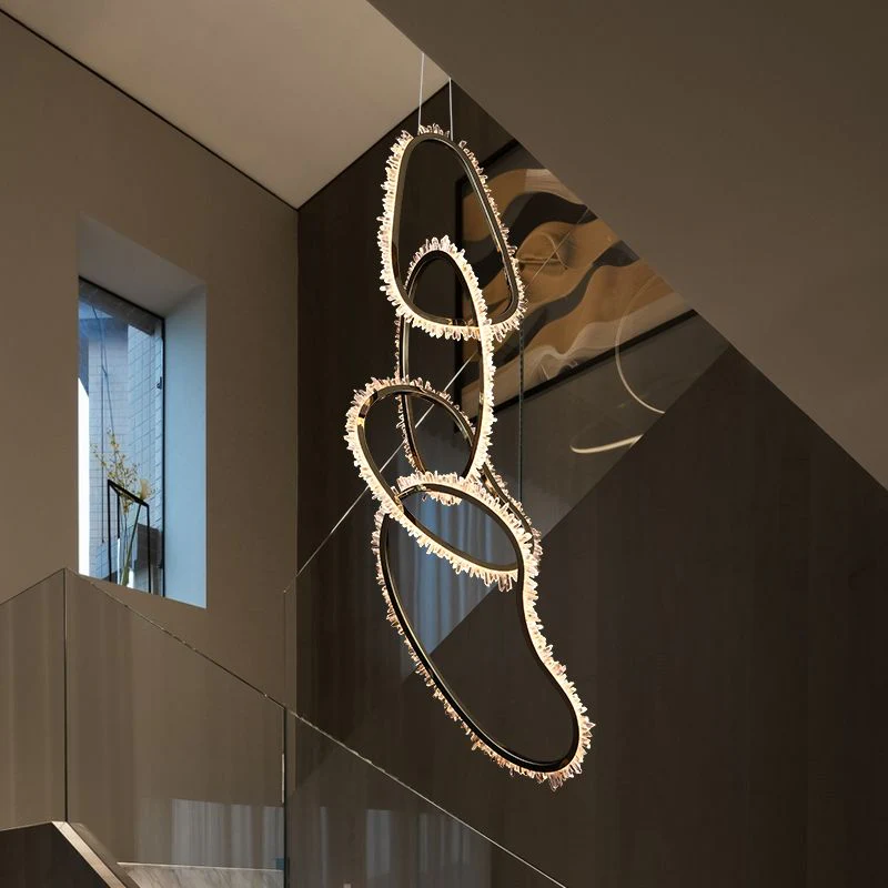 Primary Crystal 5 Rings Chandelier - Image 3