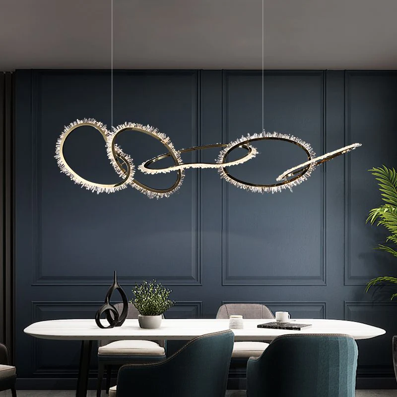 Primary Crystal 5 Rings Chandelier - Image 4