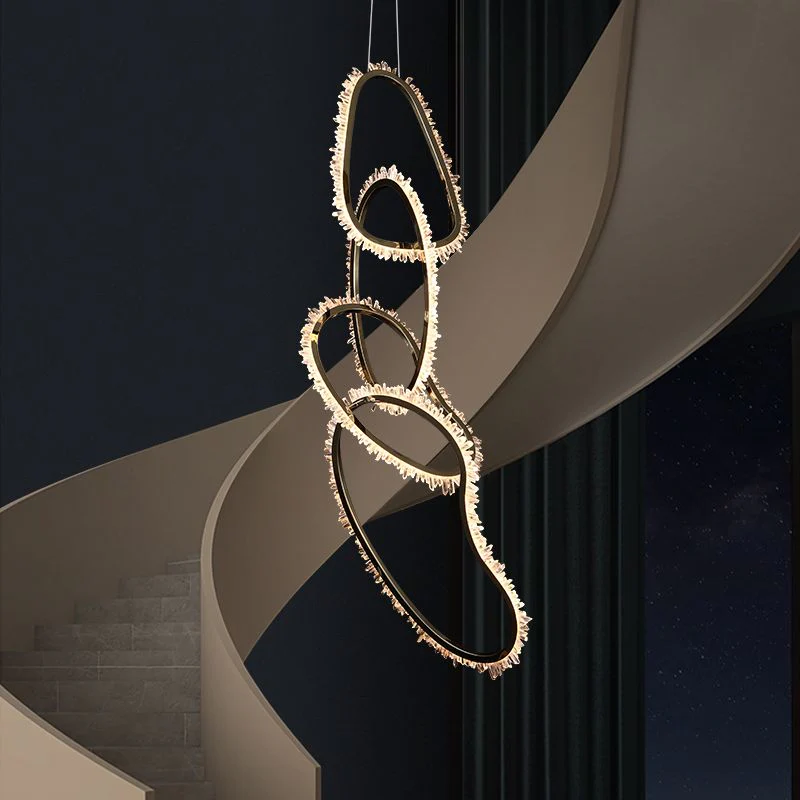 Primary Crystal 5 Rings Chandelier - Image 5