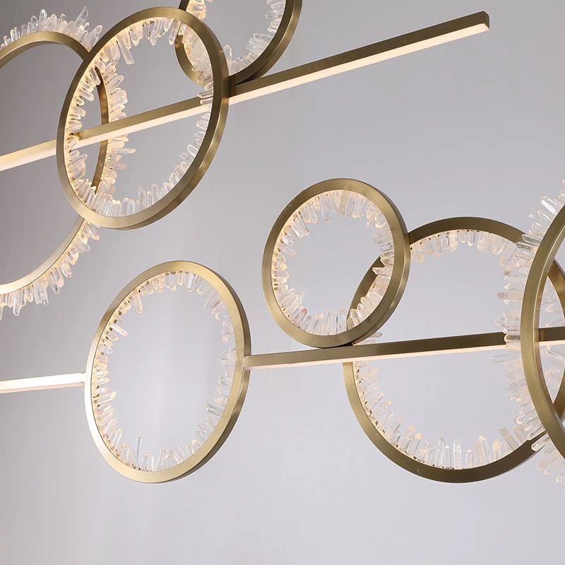Primary Crystal Cluster Island Chandelier - Image 4