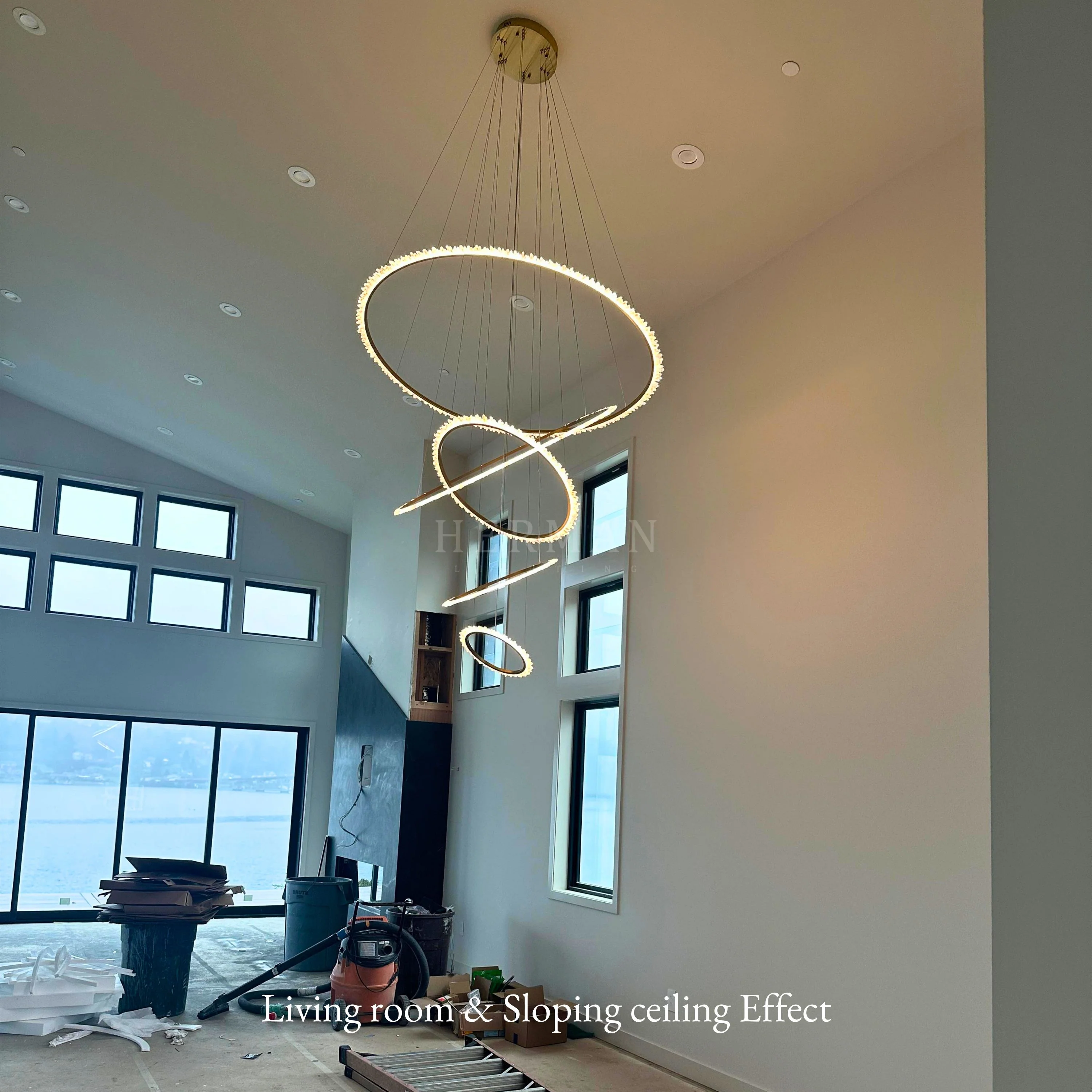 Primary Crystal Multi Rings Chandelier - Image 3