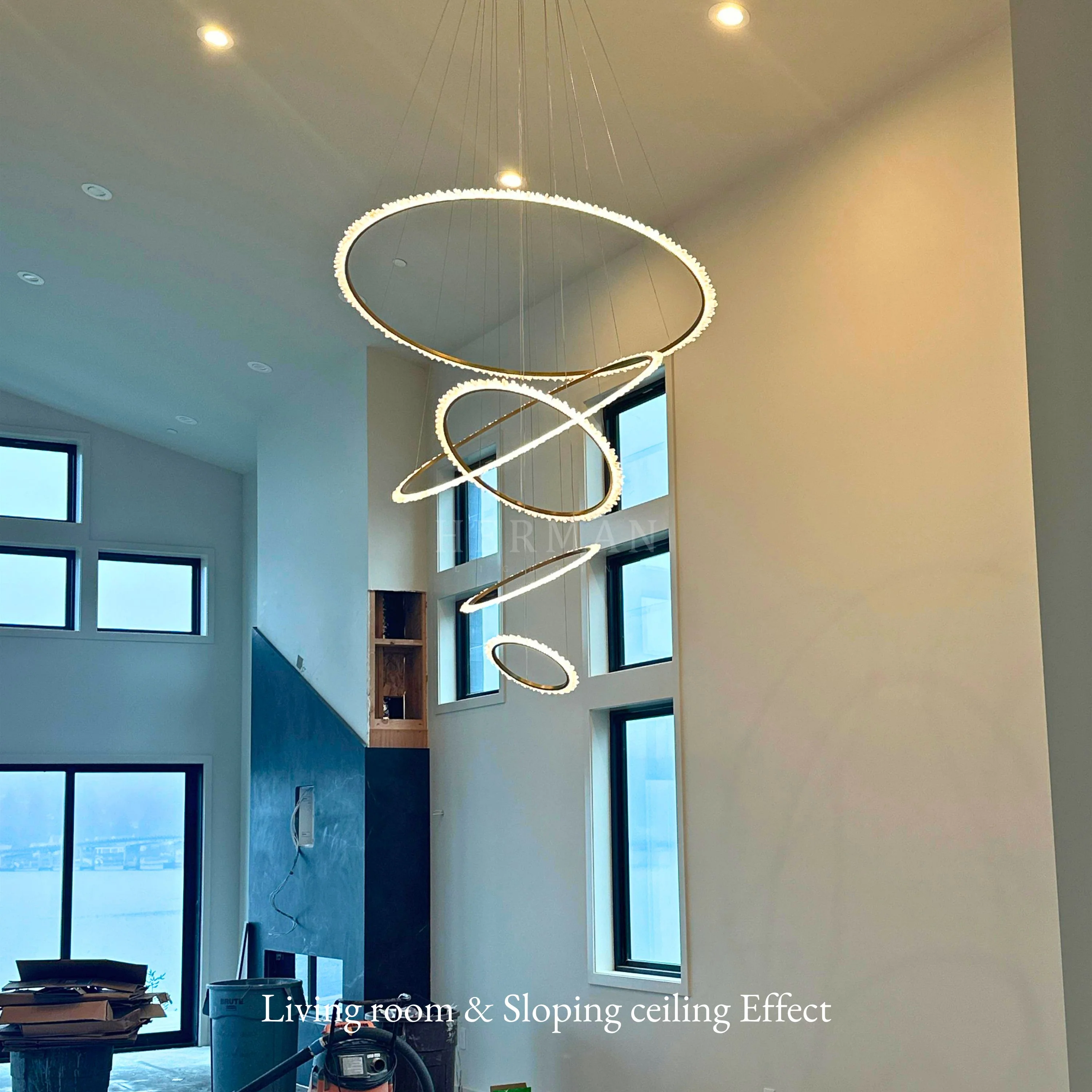 Primary Crystal Multi Rings Chandelier - Image 4