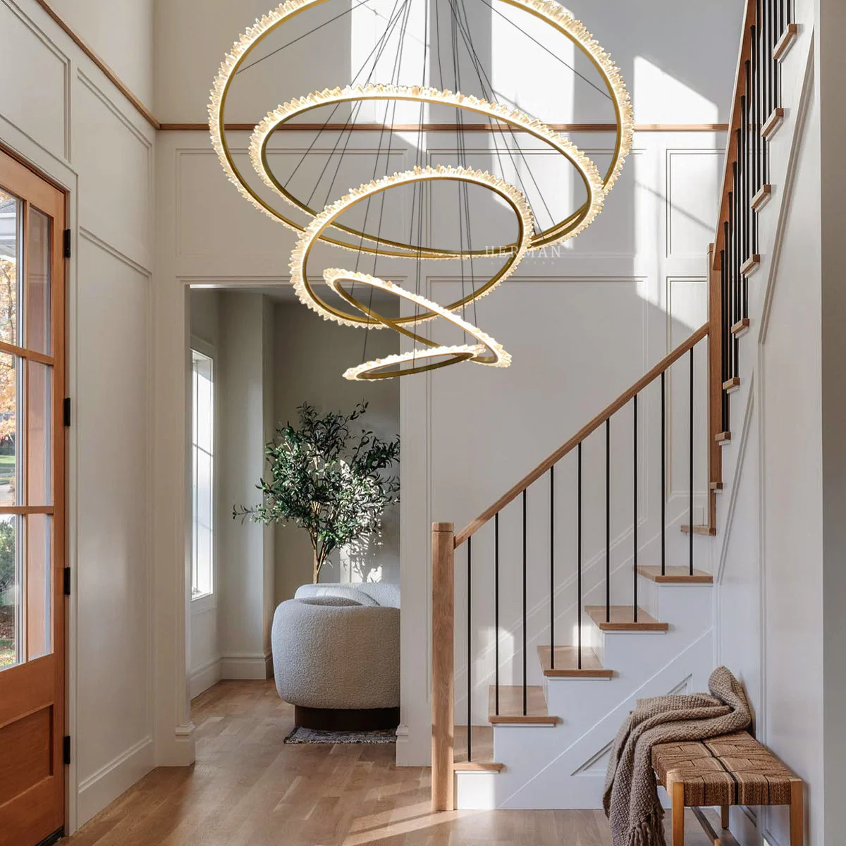 Primary Crystal Multi Rings Chandelier - Image 5