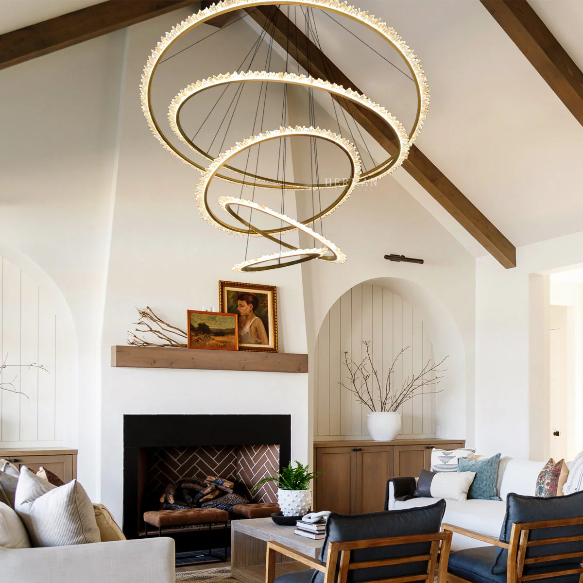 Primary Crystal Multi Rings Chandelier - Image 8