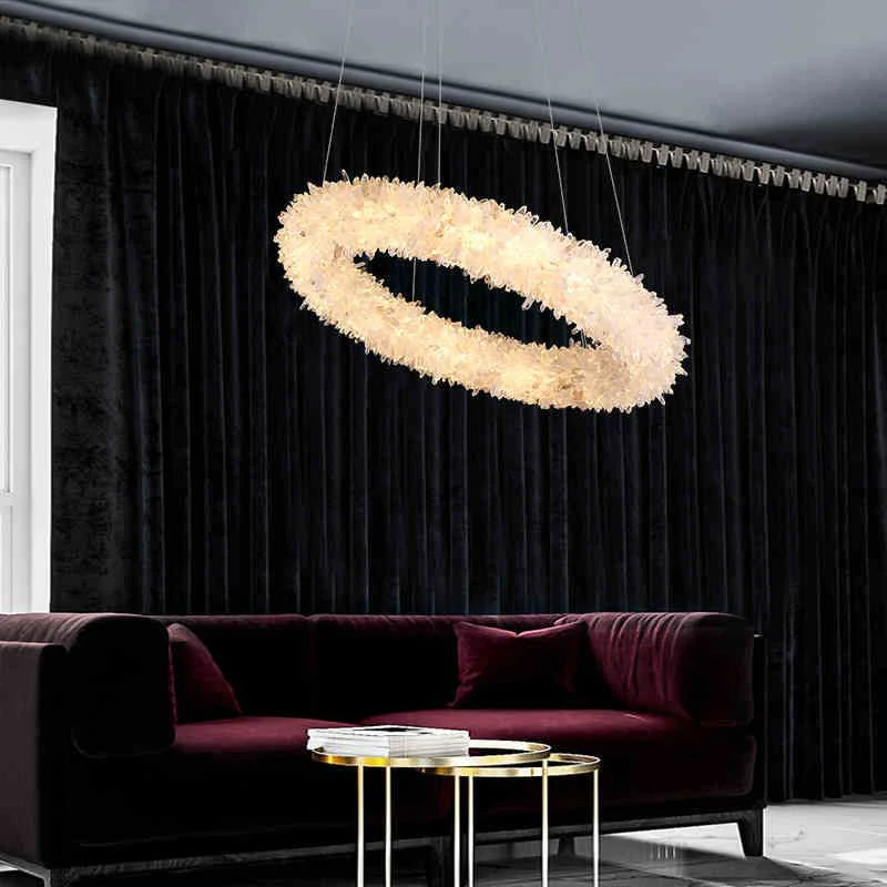 Primary Crystal Round Modern Chandelier 22.1" 26.8" - Image 2