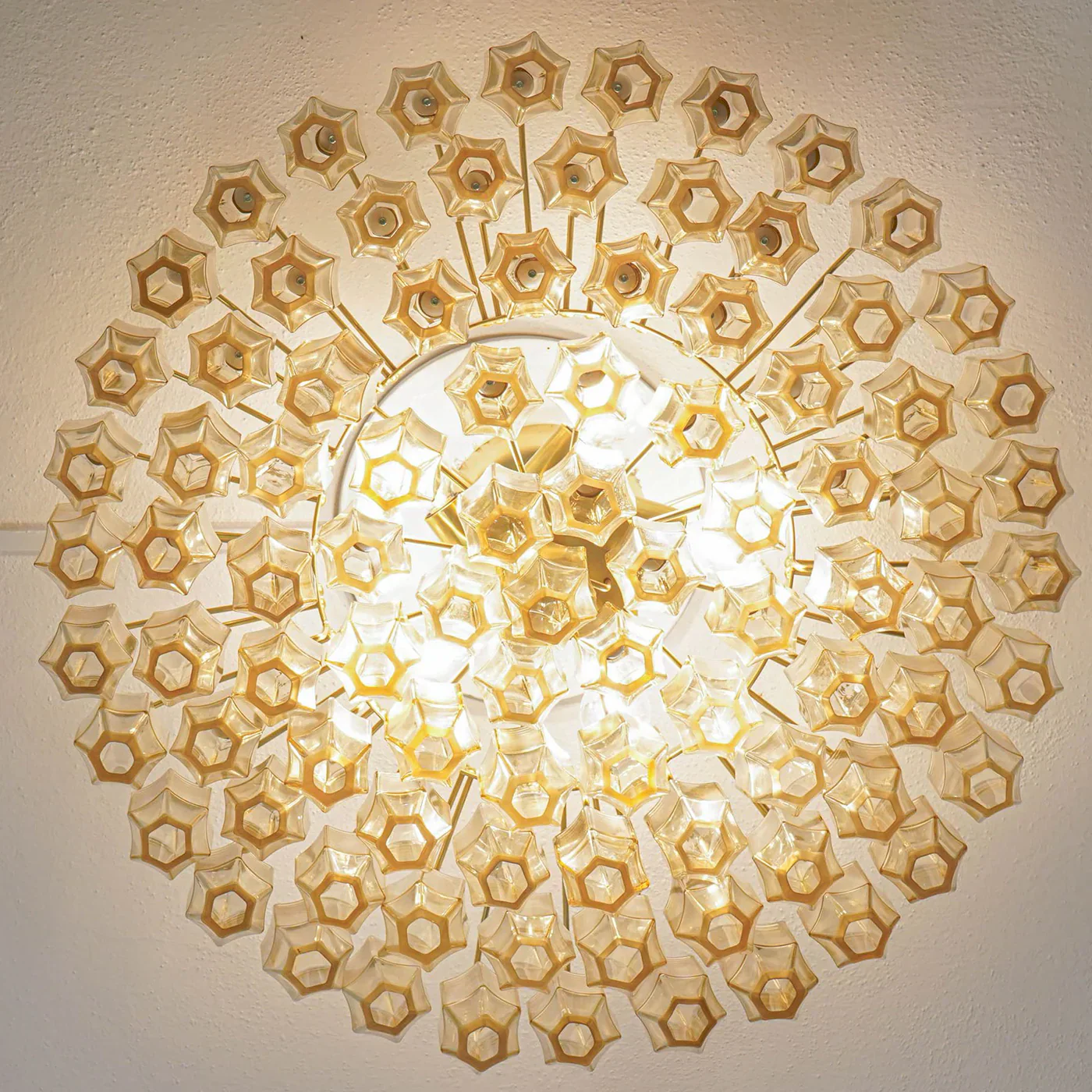 Prismatico 91 Elements Amber Compact Glass Chandelier 25" - Image 4