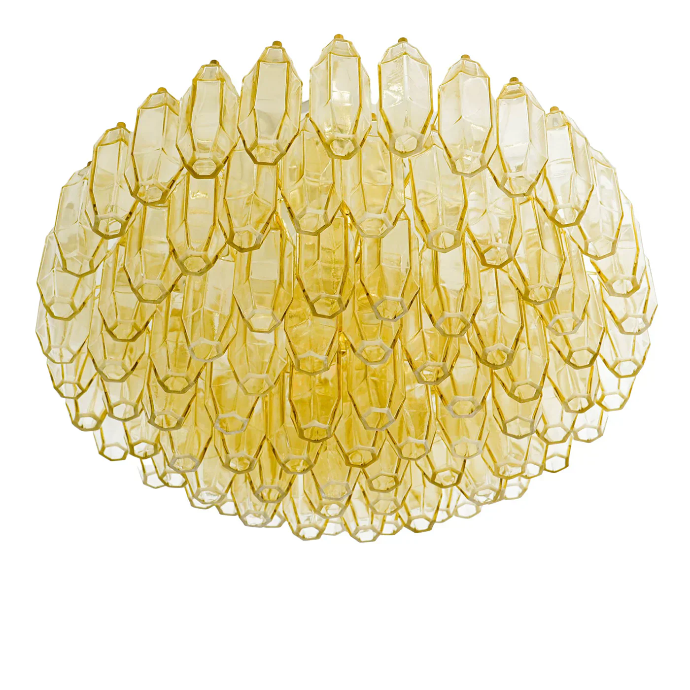 Prismatico 91 Elements Amber Compact Glass Chandelier 25" - Image 5