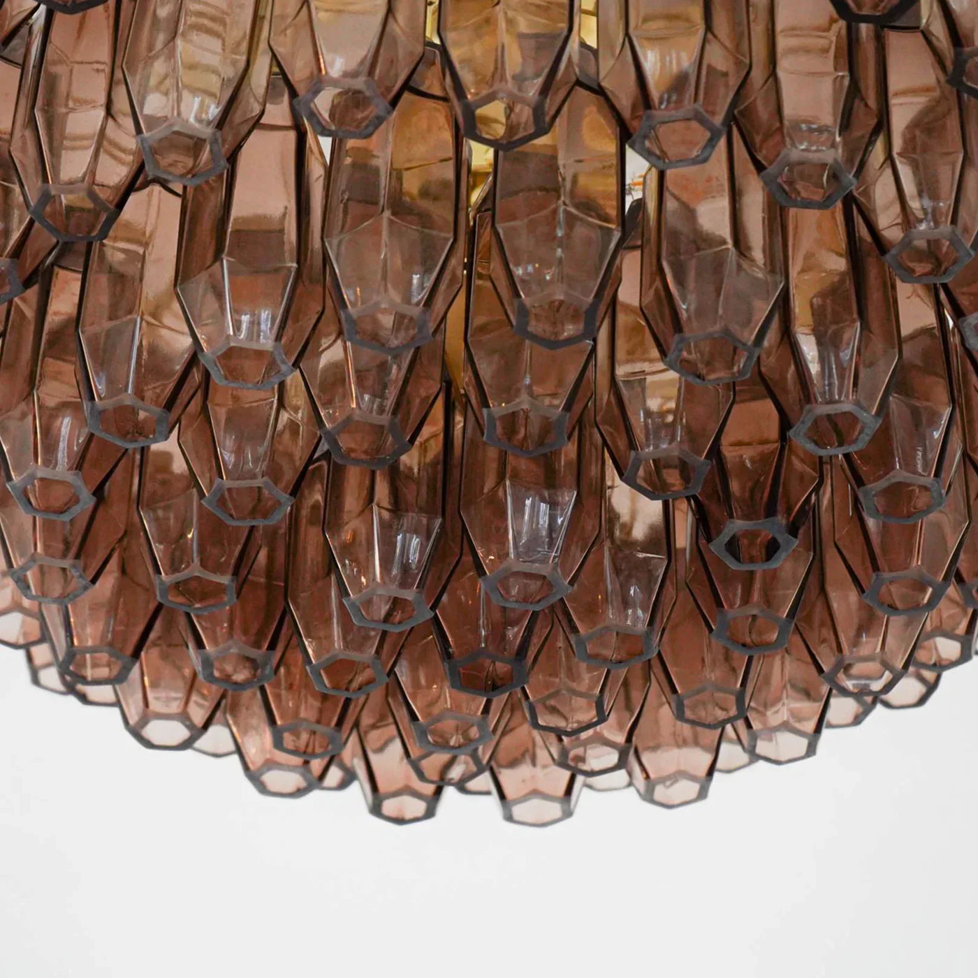Prismatico 91 Elements Amethyst Compact Glass Chandelier 25" - Image 5
