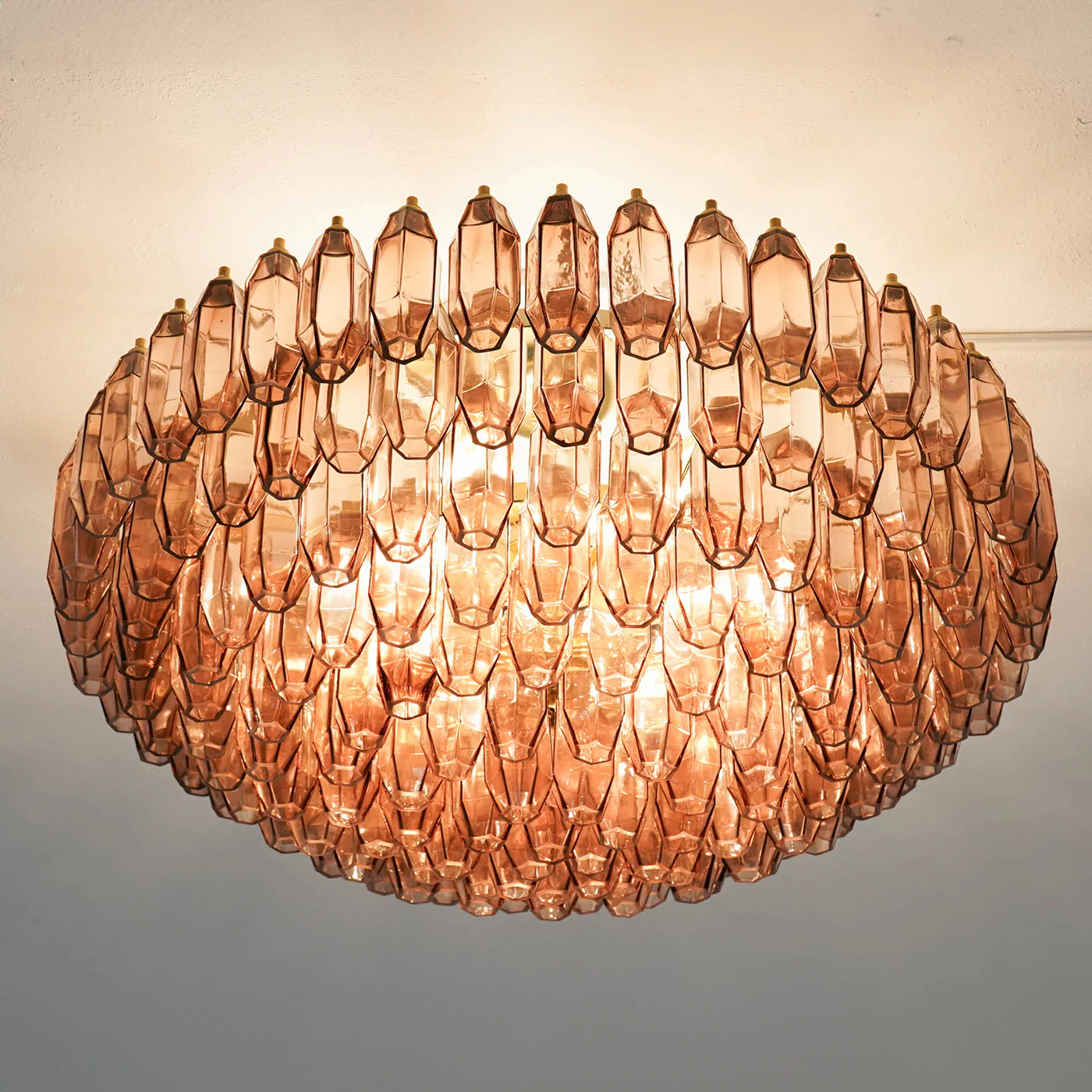 Prismatico Amethyst Glass Ceiling Lamp 35" - Image 4