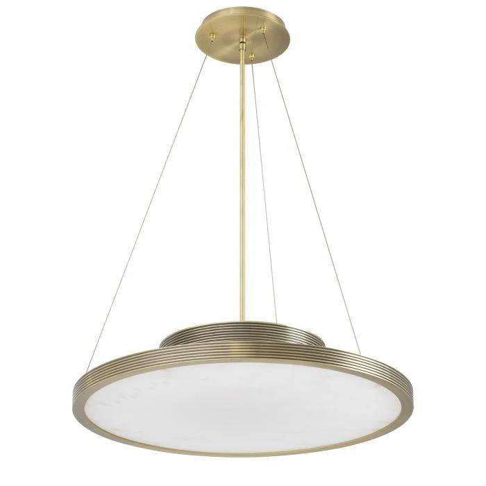 Pullman Modern Alabaster Chandelier - [Brass] - Image 2