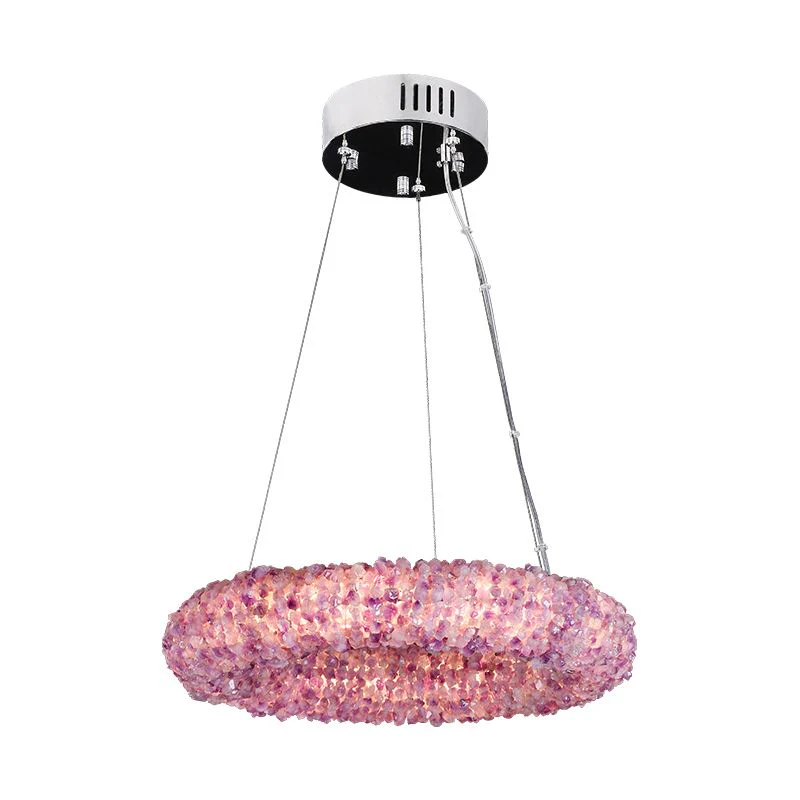 Purple Primary Crystal  Round Chandelier 20.5" 28.3" 36.2" 44" - Image 3