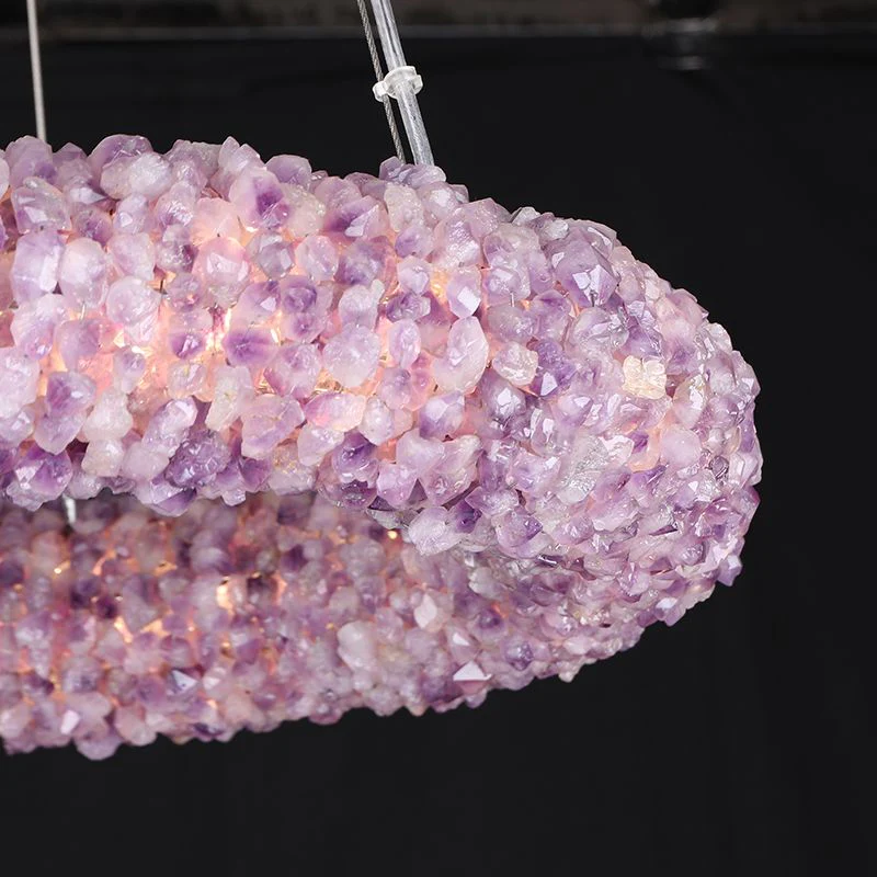 Purple Primary Crystal  Round Chandelier 20.5" 28.3" 36.2" 44" - Image 4