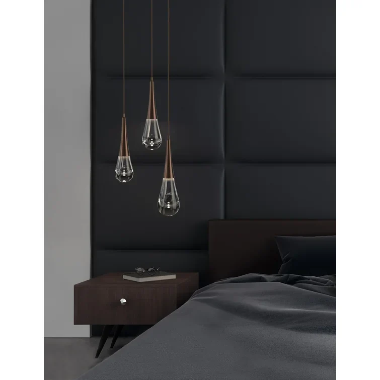 Rain 3-Light Pendant For Bathroom Bedroom Kitchen Island - Image 5